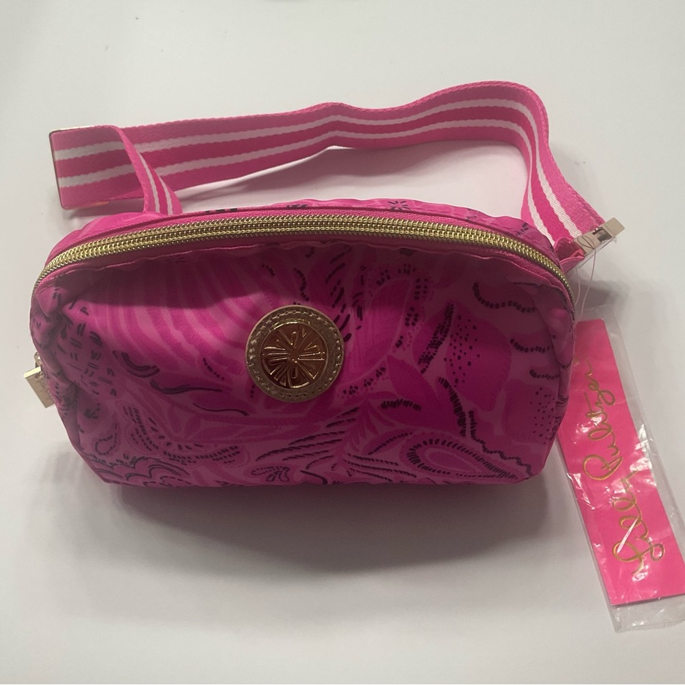 NWT Lilly Pulitzer Jeanie Belt Bag in the Pinkie Promises Pattern - Picture 8 of 8